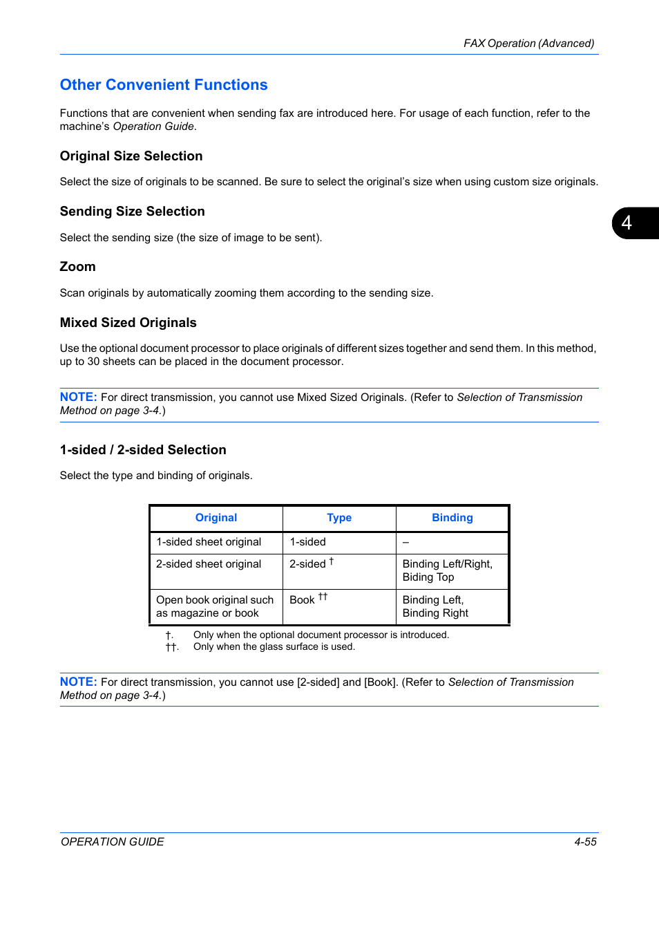 Other convenient functions -55, Other convenient functions | TA Triumph-Adler DC 2242 User Manual | Page 118 / 223