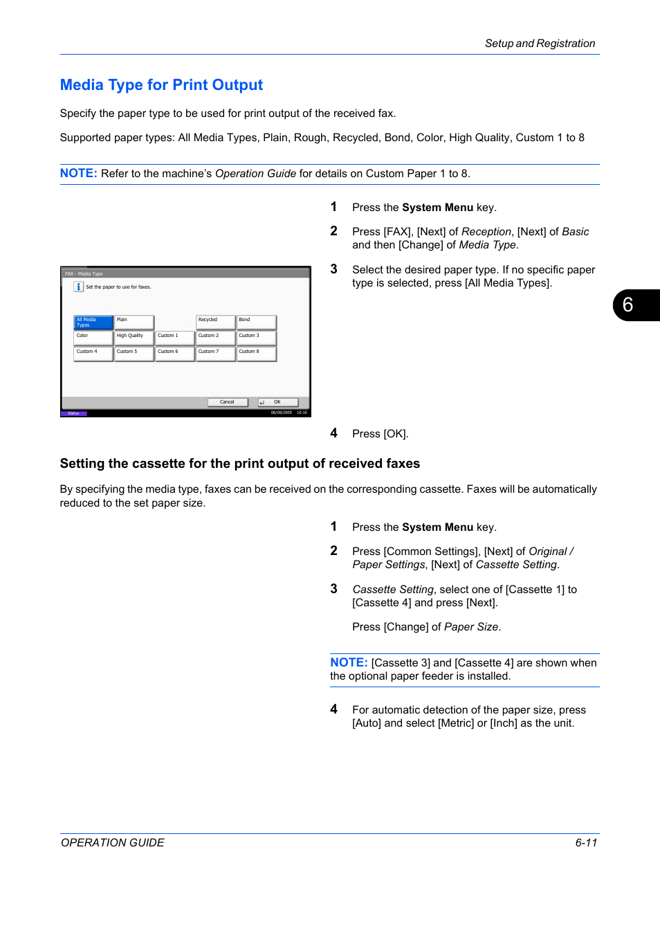 Media type for print output -11, Media type for print output | TA Triumph-Adler DC 2242 User Manual | Page 144 / 223
