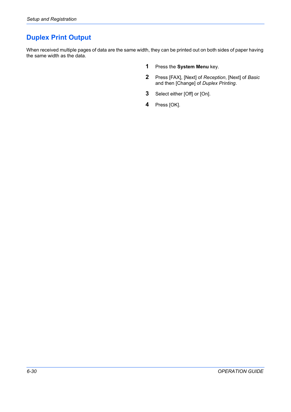 Duplex print output -30, Duplex print output | TA Triumph-Adler DC 2242 User Manual | Page 163 / 223