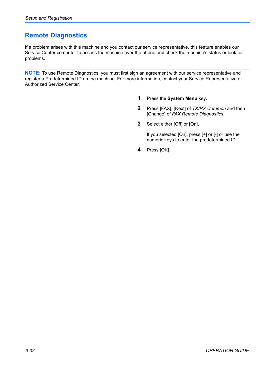 Remote diagnostics -32, Remote diagnostics | TA Triumph-Adler DC 2242 User Manual | Page 165 / 223