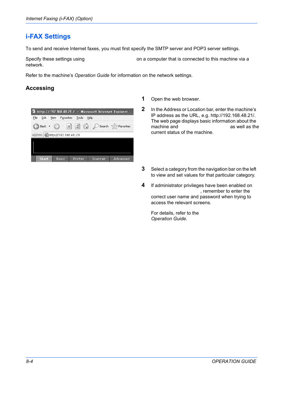 I-fax settings -4, I-fax settings | TA Triumph-Adler DC 2242 User Manual | Page 175 / 223
