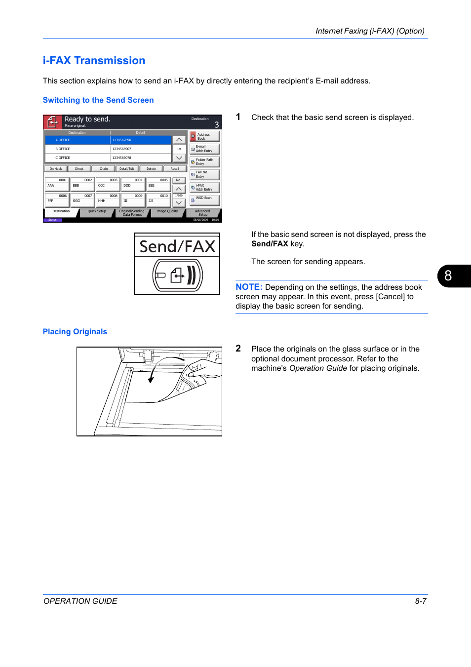 I-fax transmission -7, I-fax transmission, Ready to send | TA Triumph-Adler DC 2242 User Manual | Page 178 / 223