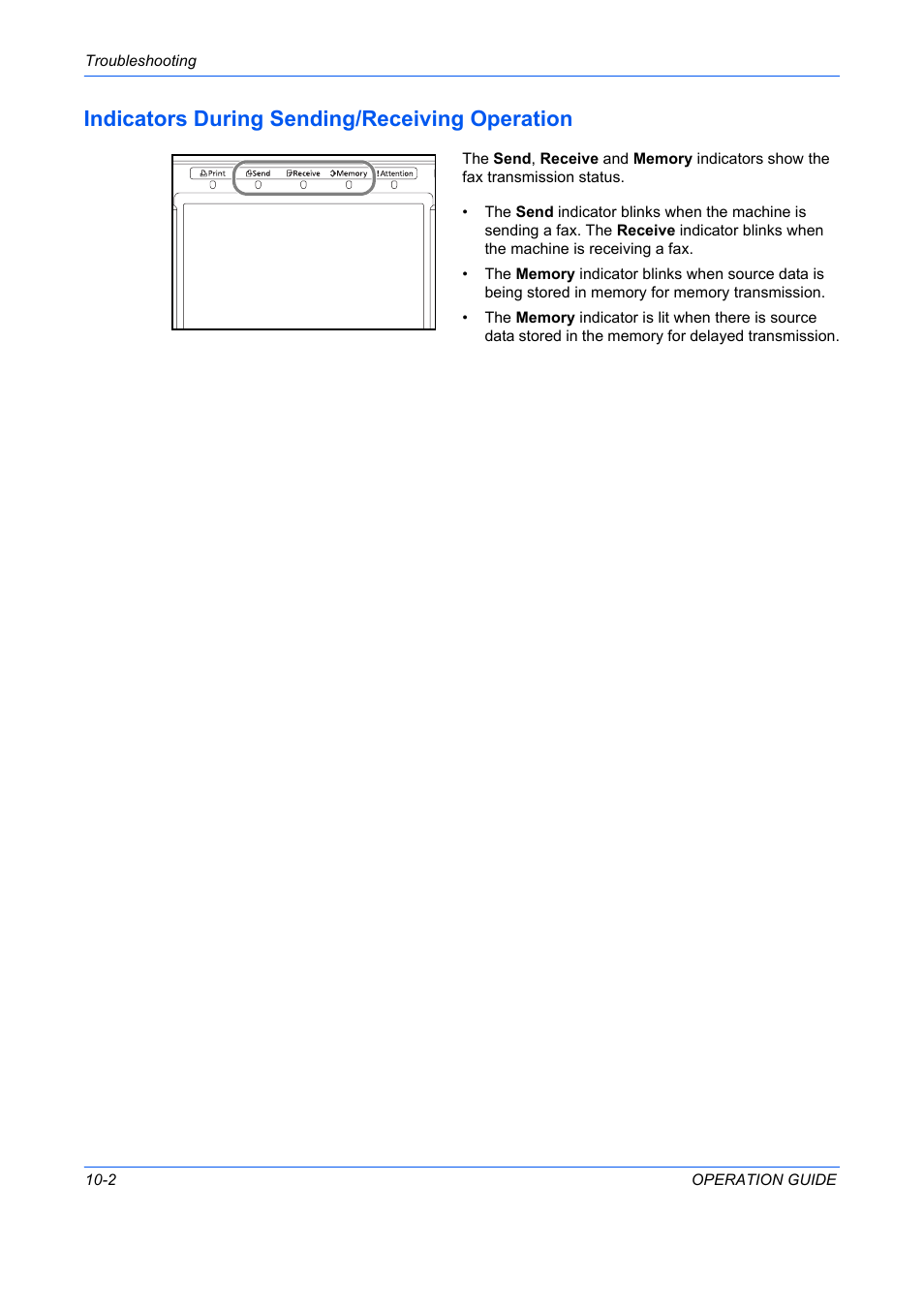 Indicators during sending/receiving operation -2, Indicators during sending/receiving operation | TA Triumph-Adler DC 2242 User Manual | Page 189 / 223