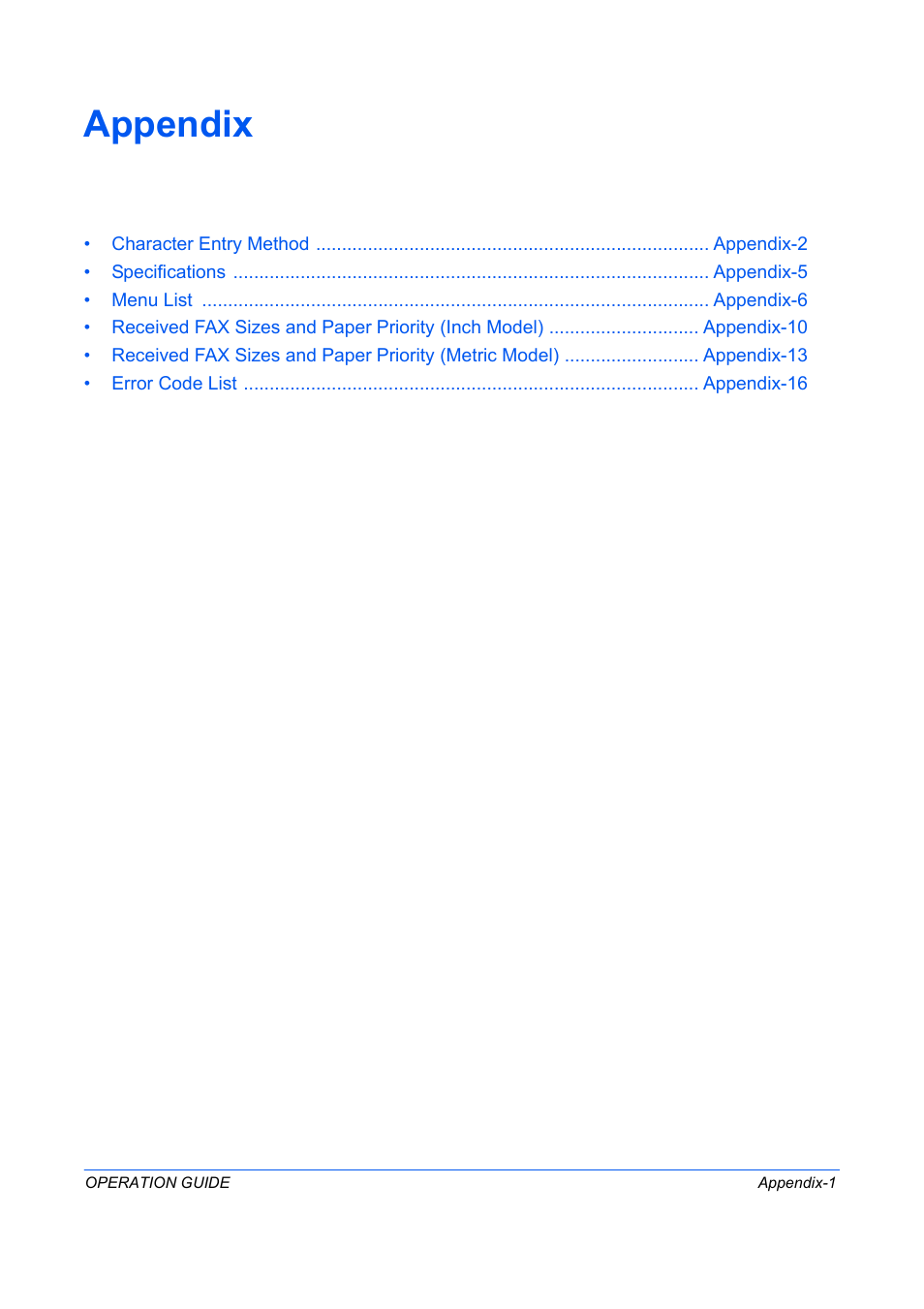 Appendix | TA Triumph-Adler DC 2242 User Manual | Page 196 / 223