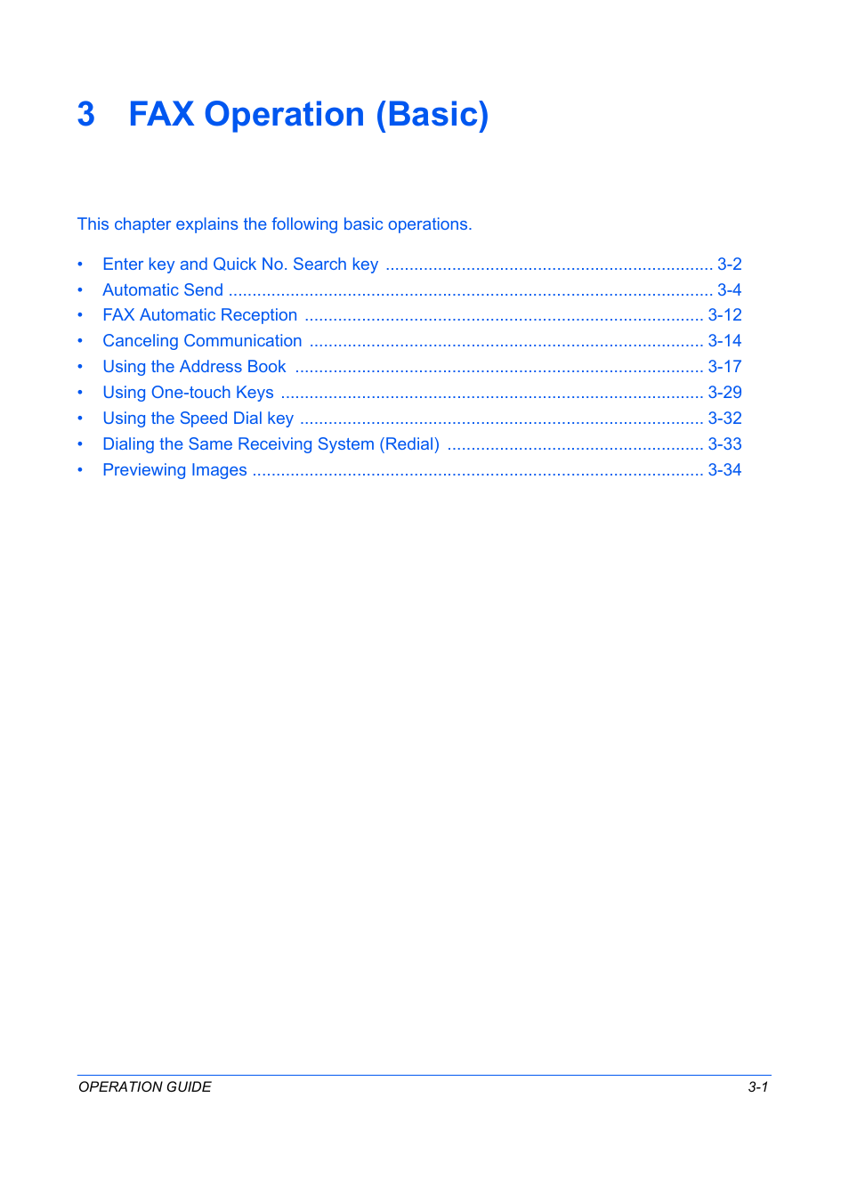 Fax operation (basic), Chapter 3 - fax operation (basic), 3 fax operation (basic) | TA Triumph-Adler DC 2242 User Manual | Page 28 / 223