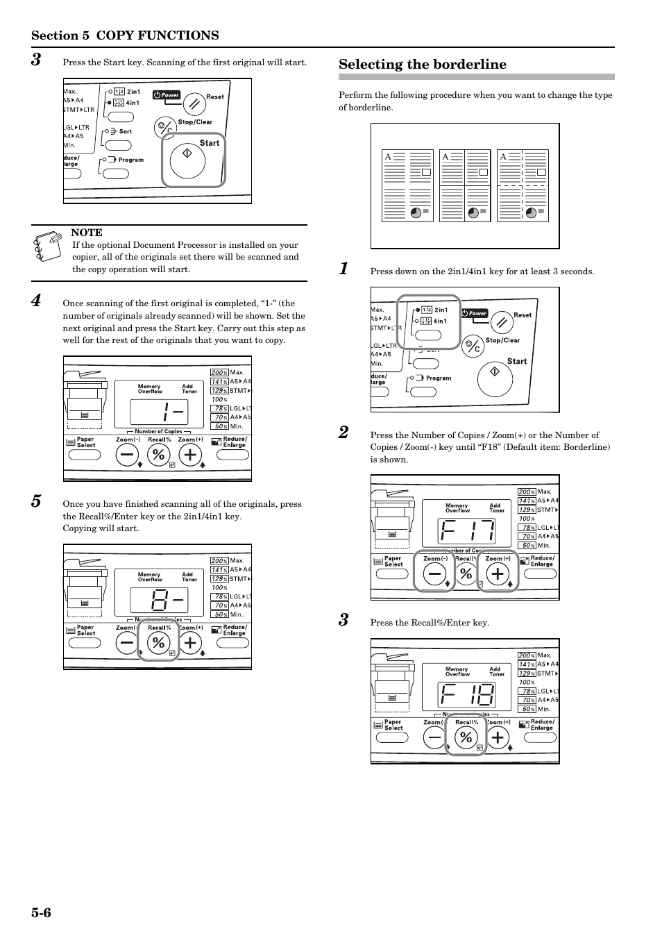 Selecting the borderline, Selecting the borderline -6 | TA Triumph-Adler DC 2315 User Manual | Page 46 / 91