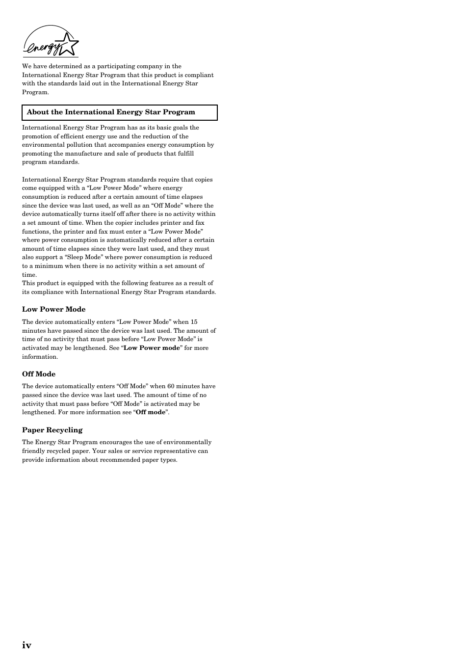 Energy star program | TA Triumph-Adler DC 2315 User Manual | Page 6 / 91