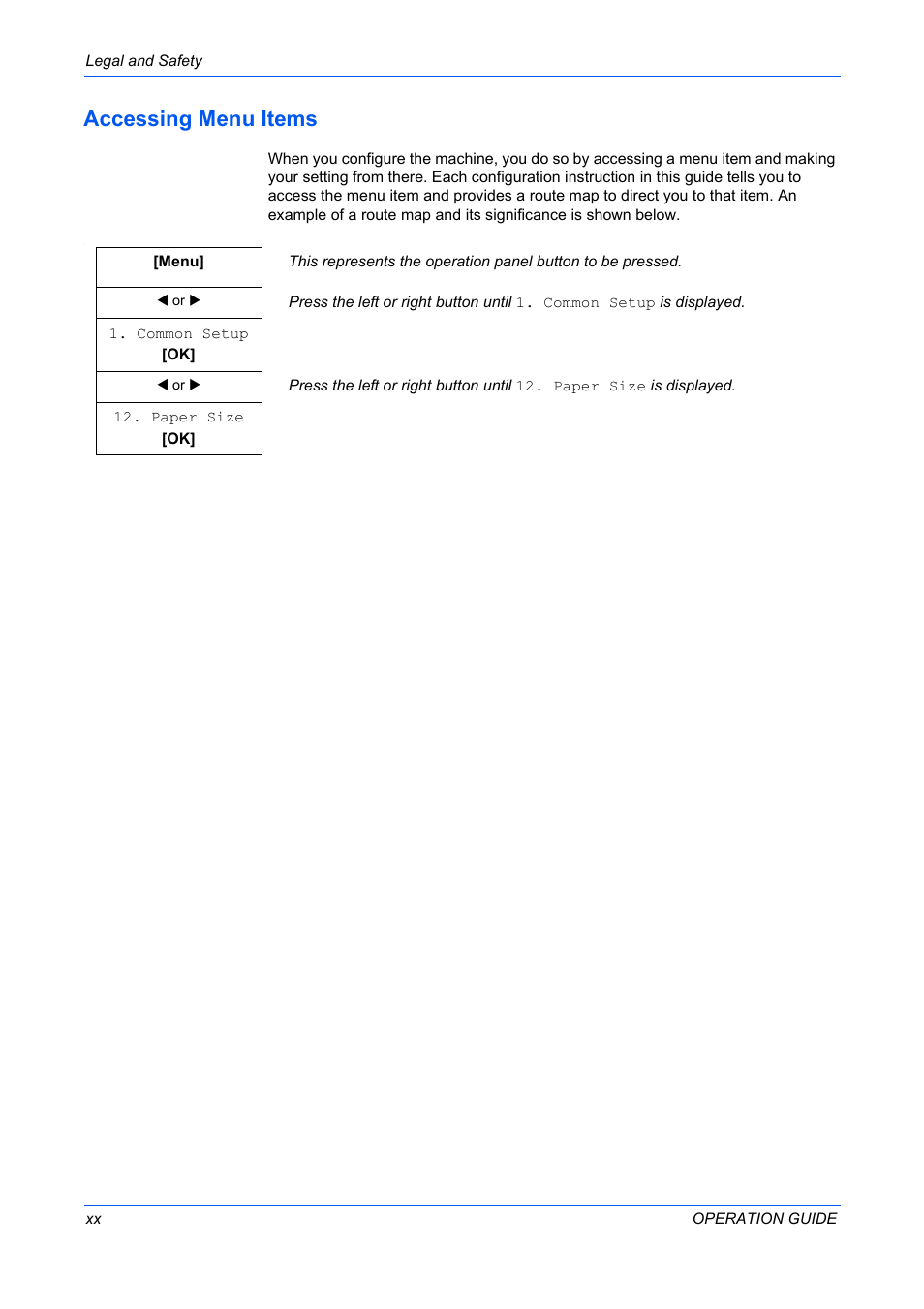 Accessing menu items | TA Triumph-Adler DC 2316 User Manual | Page 22 / 163