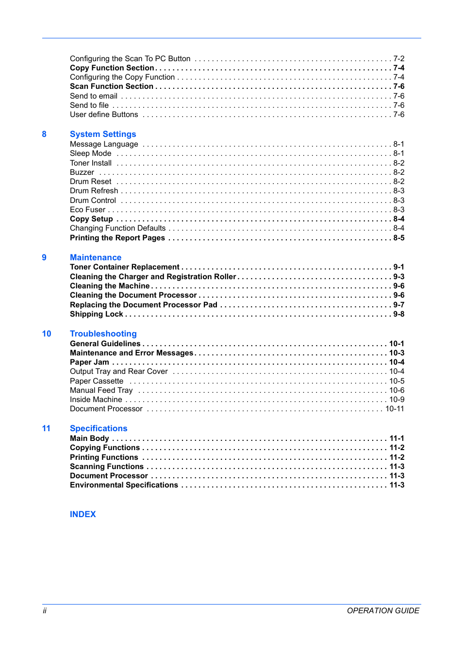 TA Triumph-Adler DC 2316 User Manual | Page 4 / 163