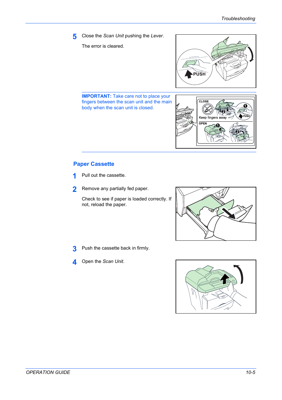 Paper cassette, Paper cassette -5 | TA Triumph-Adler DC 2316 User Manual | Page 79 / 163