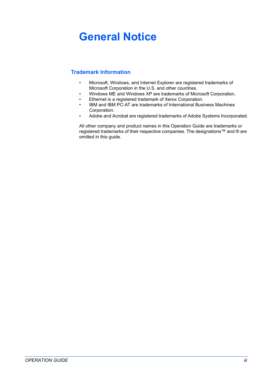 General notice | TA Triumph-Adler DC 2316 User Manual | Page 94 / 163
