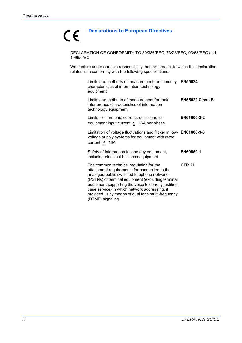 Declarations to european directives | TA Triumph-Adler DC 2316 User Manual | Page 95 / 163