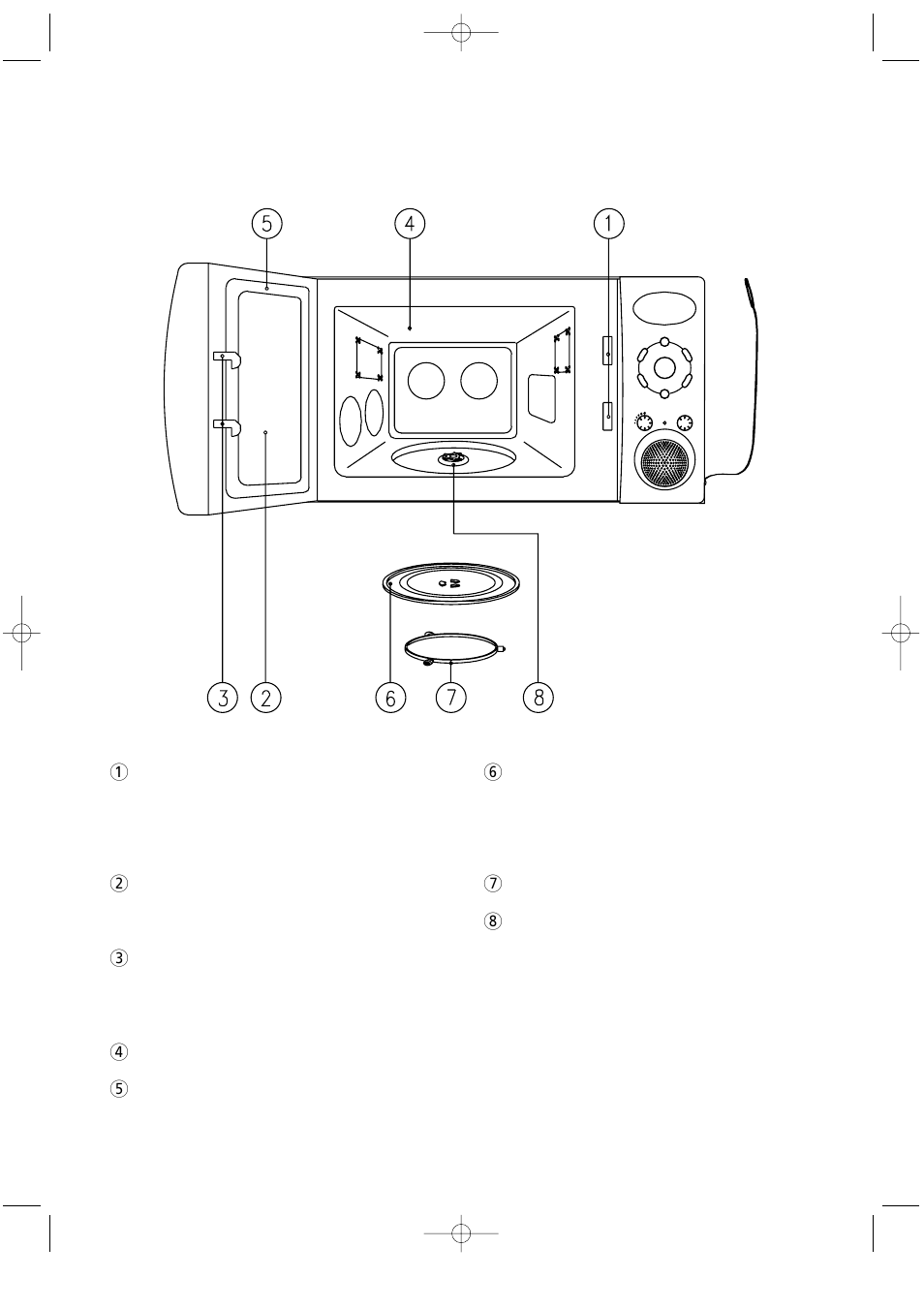 Features diagram | Daewoo KOR-63RA User Manual | Page 6 / 29