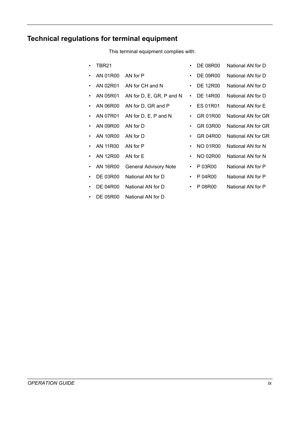 Technical regulations for terminal equipment | TA Triumph-Adler DC 2325 User Manual | Page 11 / 240