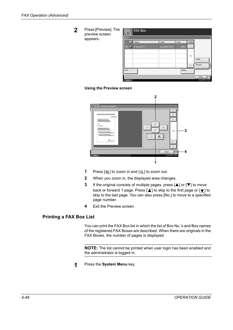 Printing a fax box list | TA Triumph-Adler DC 2325 User Manual | Page 114 / 240