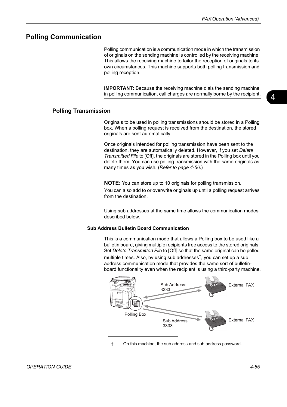 Polling communication, Polling transmission, Polling communication -55 | TA Triumph-Adler DC 2325 User Manual | Page 121 / 240