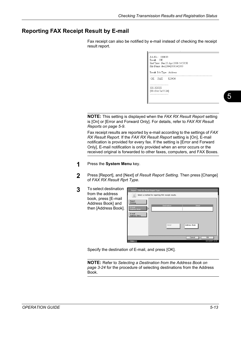 Reporting fax receipt result by e-mail, Reporting fax receipt result by e-mail -13 | TA Triumph-Adler DC 2325 User Manual | Page 151 / 240
