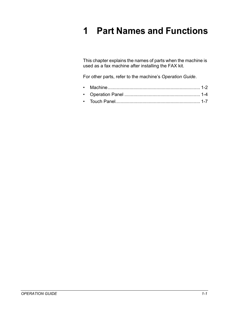 1 part names and functions, Part names and functions, Chapter 1 - part names and functions | TA Triumph-Adler DC 2325 User Manual | Page 17 / 240