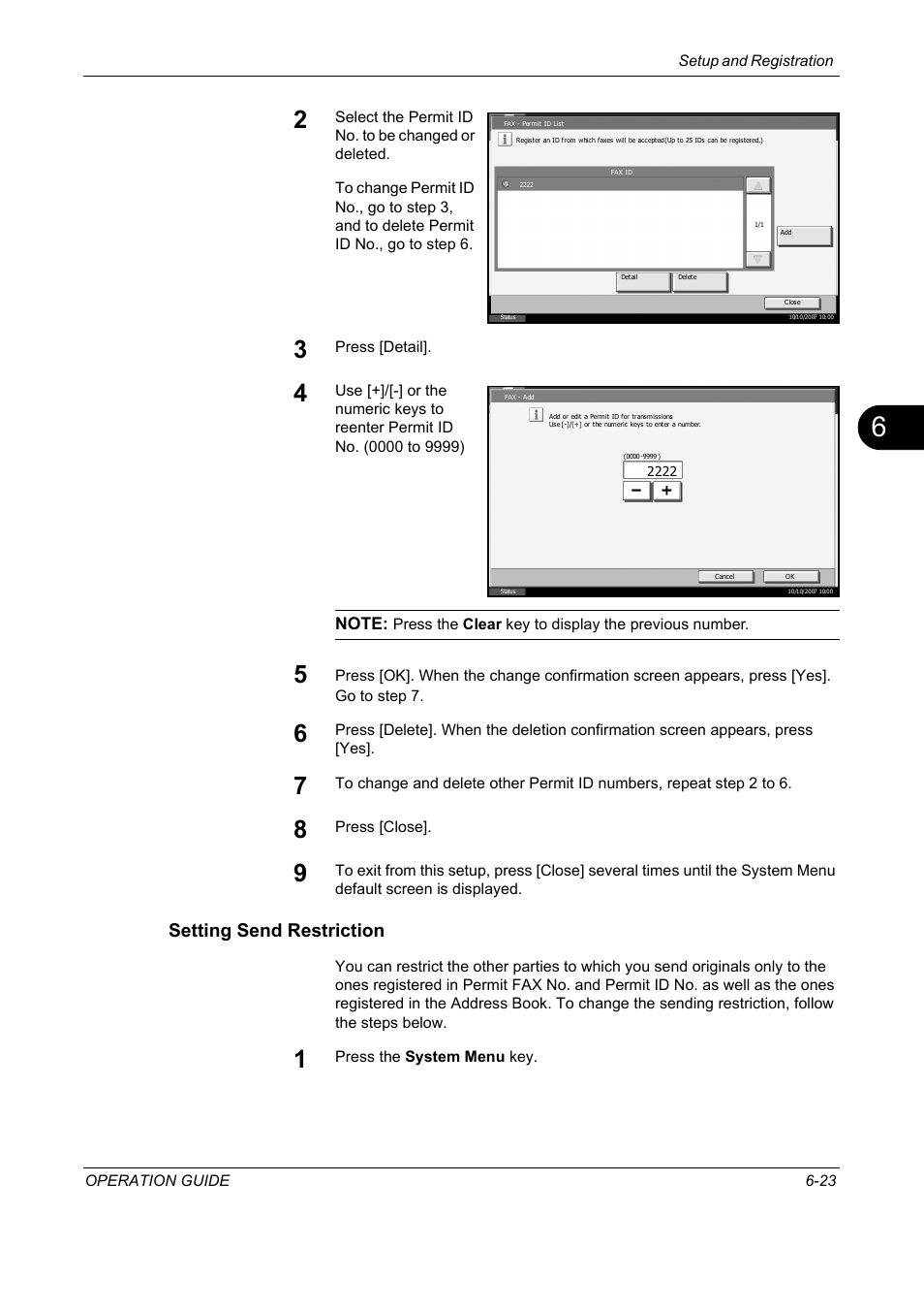 Setting send restriction | TA Triumph-Adler DC 2325 User Manual | Page 175 / 240