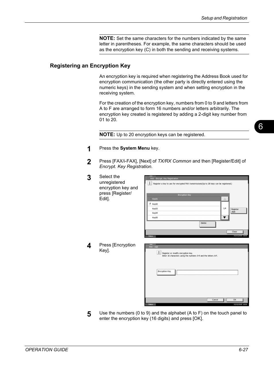 Registering an encryption key | TA Triumph-Adler DC 2325 User Manual | Page 179 / 240