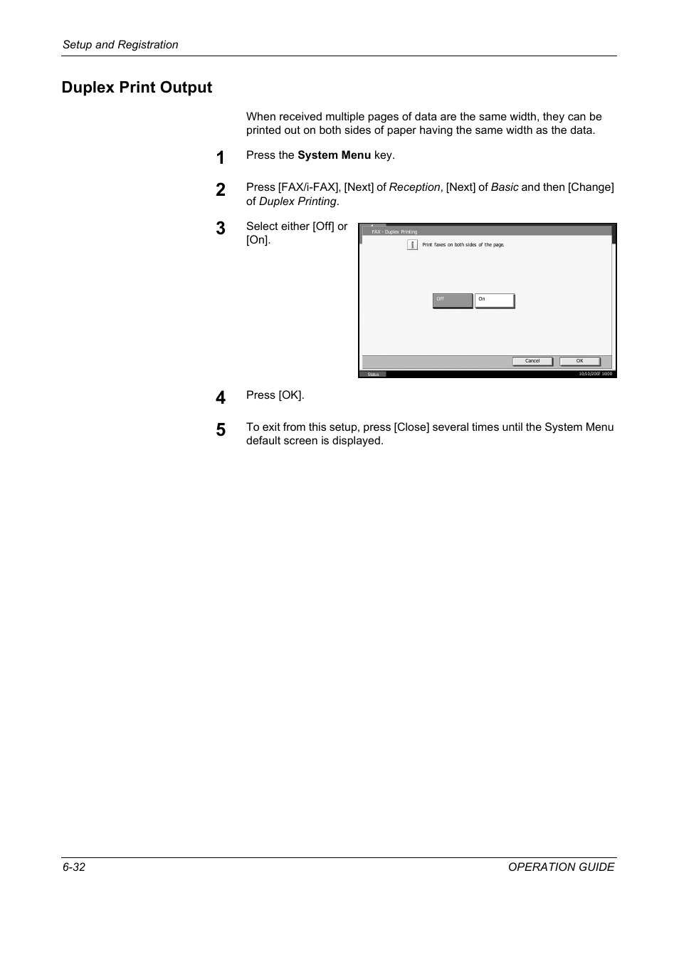 Duplex print output, Duplex print output -32 | TA Triumph-Adler DC 2325 User Manual | Page 184 / 240