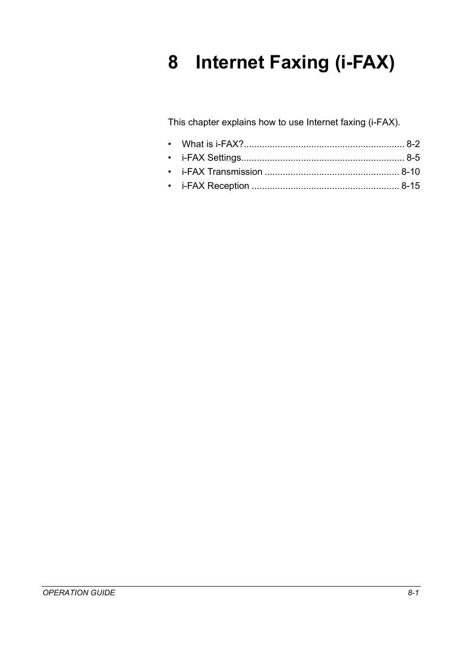 8 internet faxing (i-fax), Internet faxing (i-fax), Chapter 8 - internet faxing (i-fax) | TA Triumph-Adler DC 2325 User Manual | Page 191 / 240