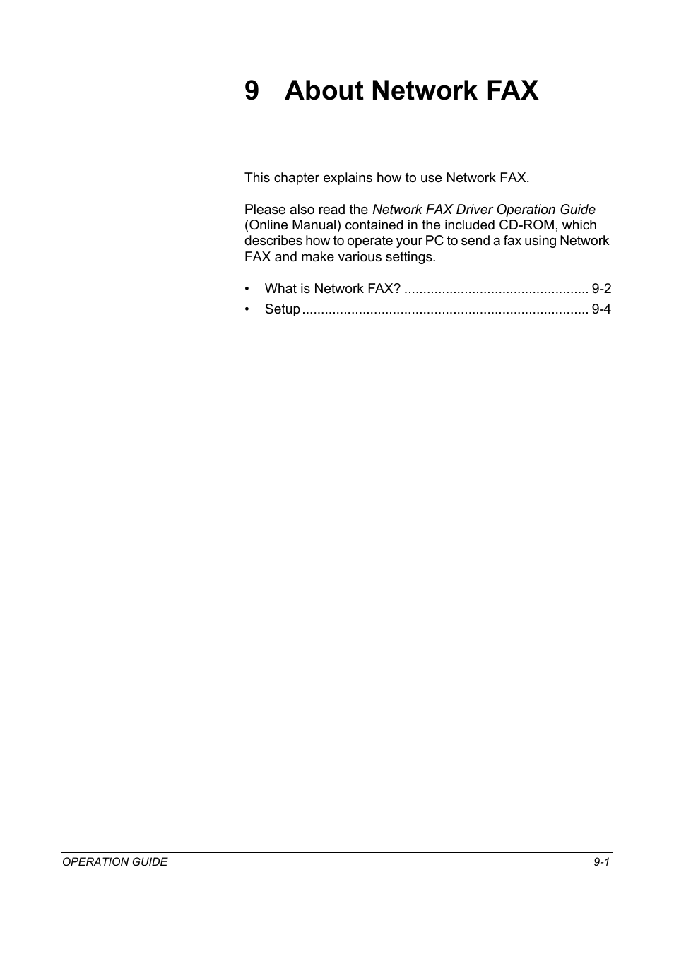 9 about network fax, About network fax | TA Triumph-Adler DC 2325 User Manual | Page 207 / 240
