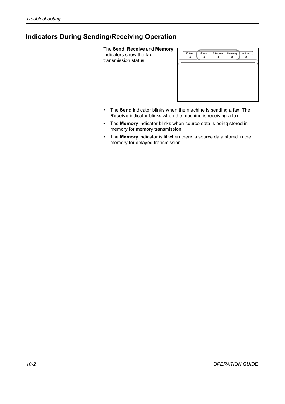 Indicators during sending/receiving operation, Indicators during sending/receiving operation -2 | TA Triumph-Adler DC 2325 User Manual | Page 212 / 240