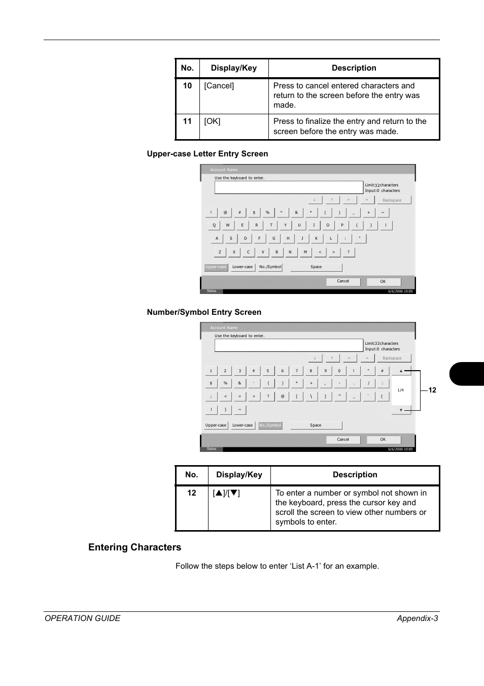 Entering characters | TA Triumph-Adler DC 2325 User Manual | Page 221 / 240