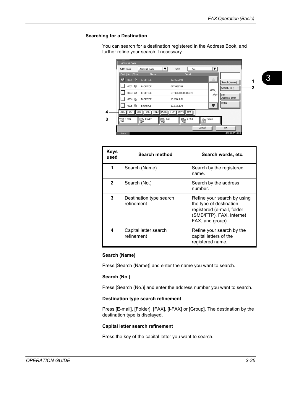 Fax operation (basic) operation guide 3-25 | TA Triumph-Adler DC 2325 User Manual | Page 57 / 240