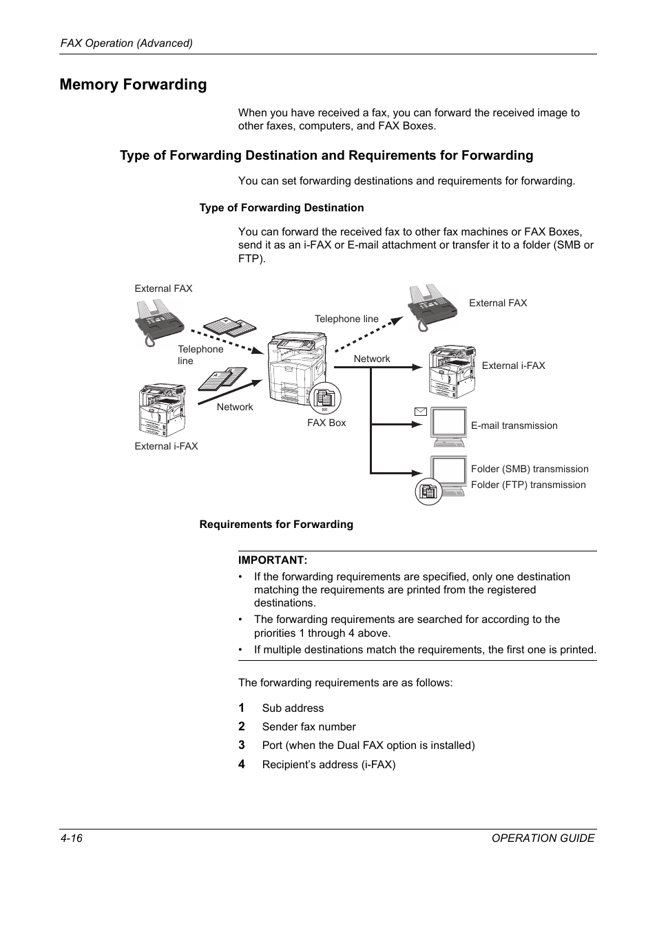 Memory forwarding, Memory forwarding -16 | TA Triumph-Adler DC 2325 User Manual | Page 82 / 240