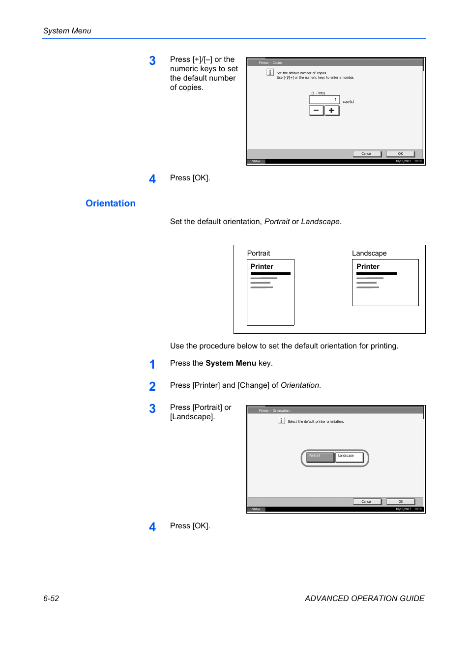 Orientation, Orientation …6-52 | TA Triumph-Adler DC 2325 User Manual | Page 220 / 311