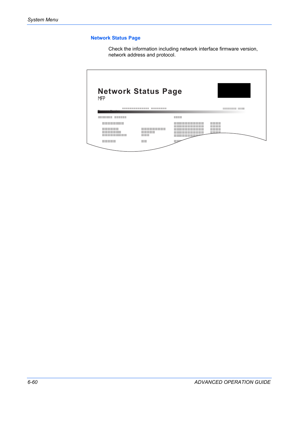 Network status page | TA Triumph-Adler DC 2325 User Manual | Page 228 / 311