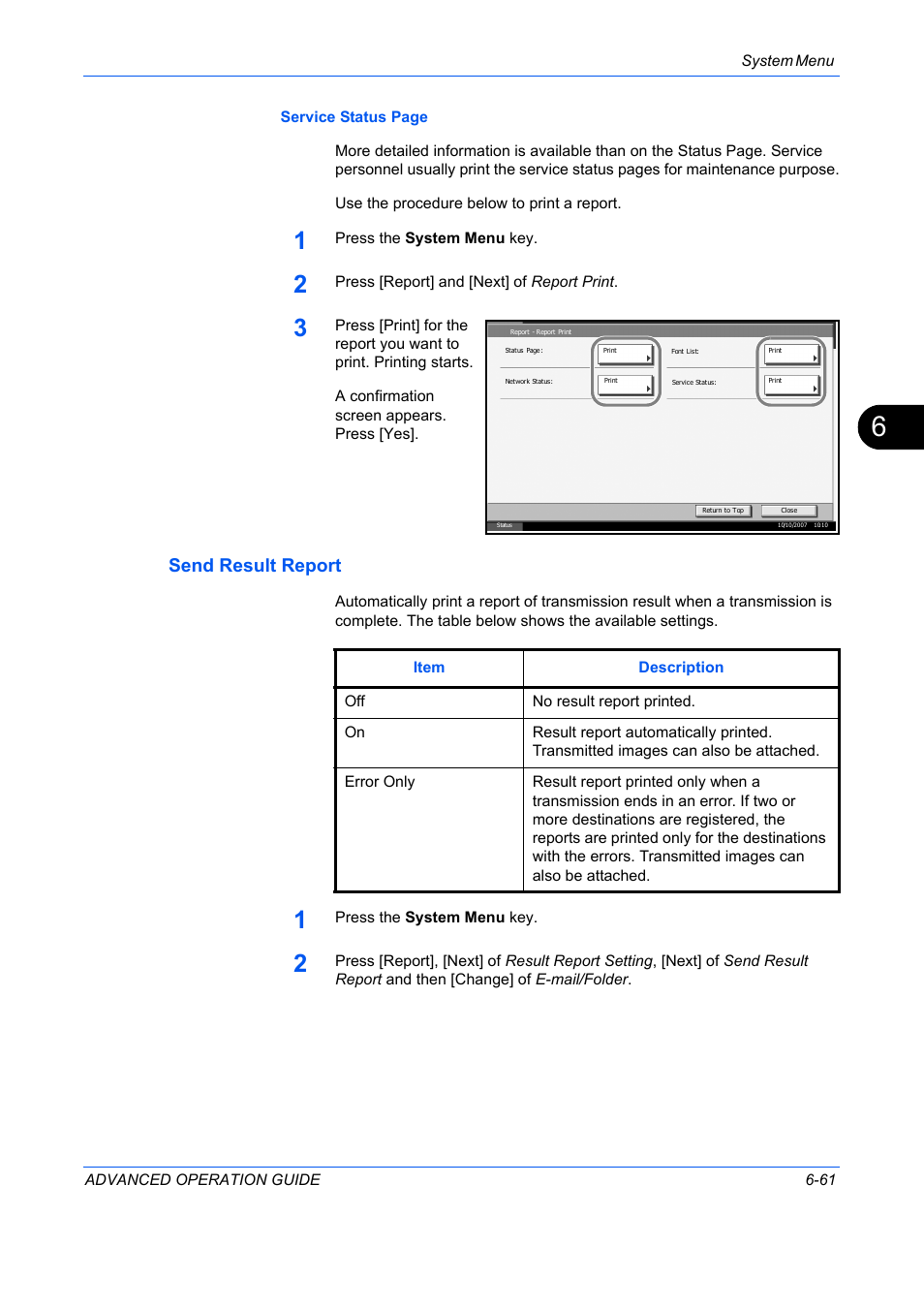 Send result report | TA Triumph-Adler DC 2325 User Manual | Page 229 / 311