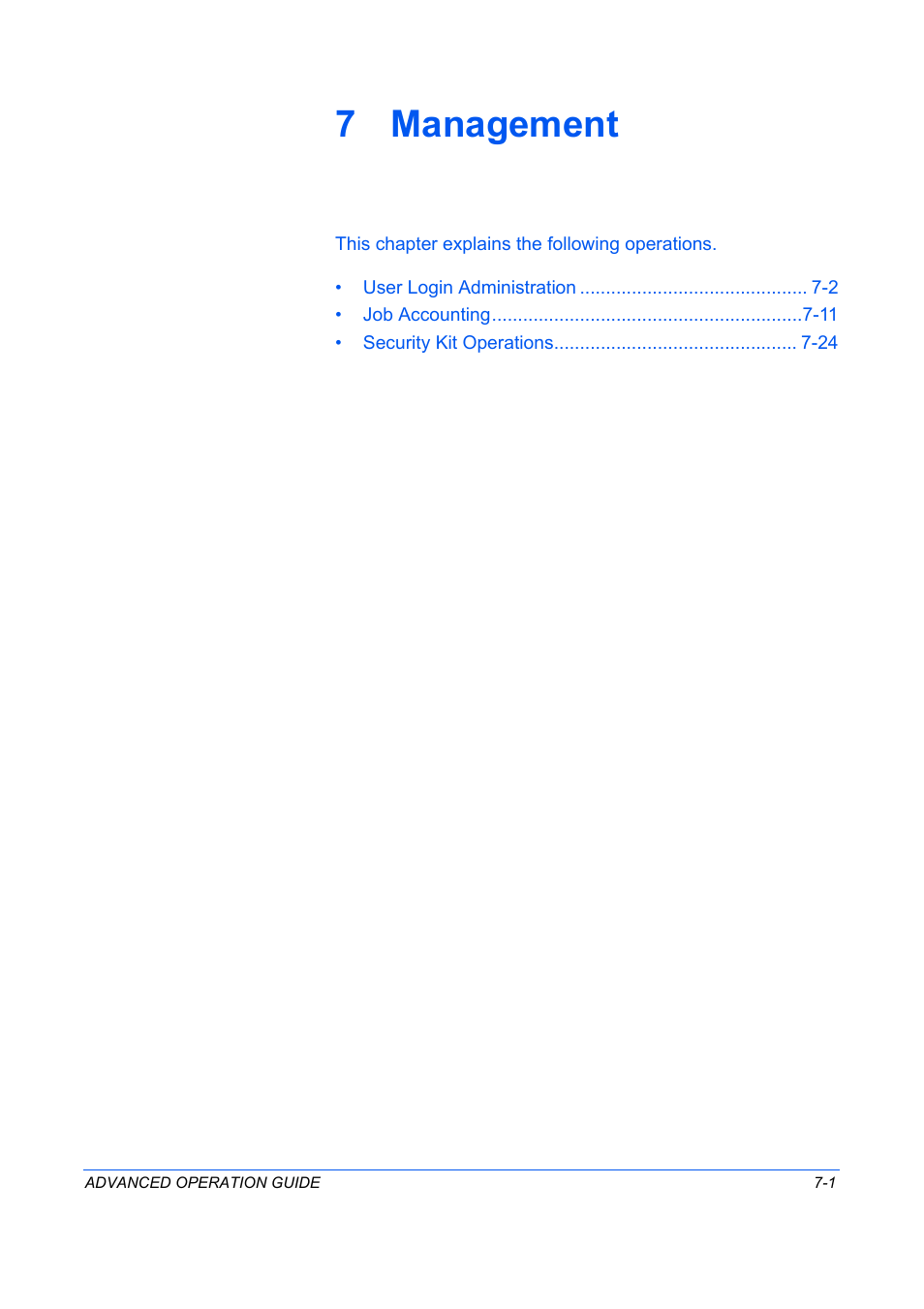 7 management, Management | TA Triumph-Adler DC 2325 User Manual | Page 259 / 311