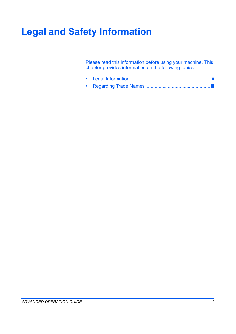 Legal and safety information | TA Triumph-Adler DC 2325 User Manual | Page 3 / 311