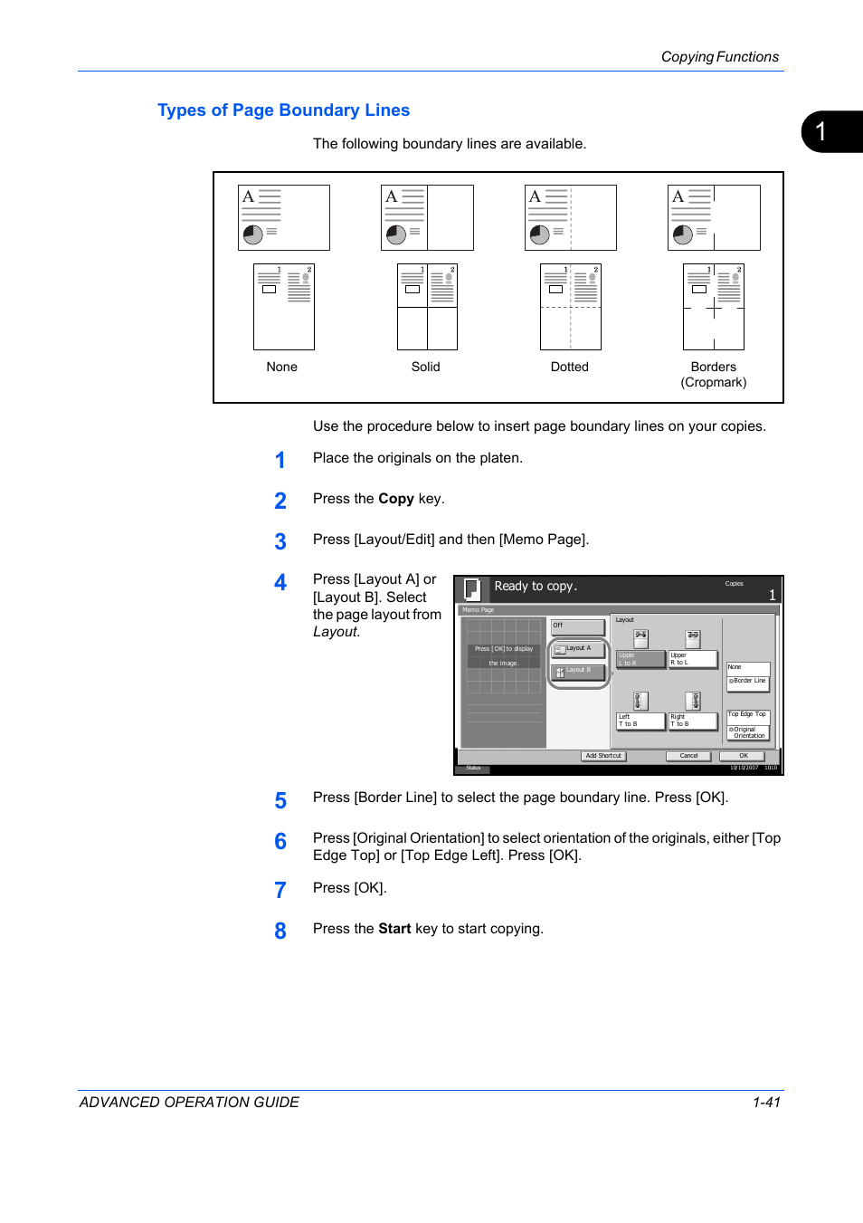 Types of page boundary lines | TA Triumph-Adler DC 2325 User Manual | Page 55 / 311
