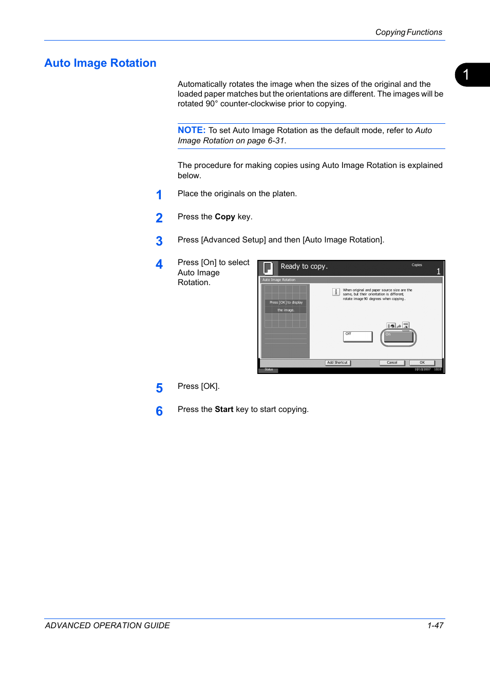 Auto image rotation, Auto image rotation -47 | TA Triumph-Adler DC 2325 User Manual | Page 61 / 311