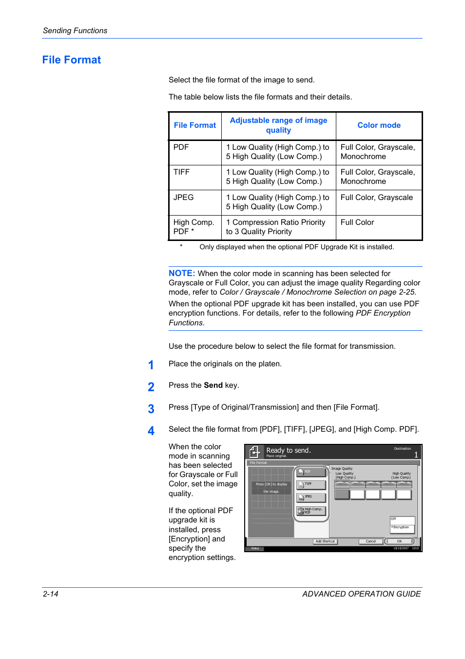 File format, File format -14 | TA Triumph-Adler DC 2325 User Manual | Page 88 / 311