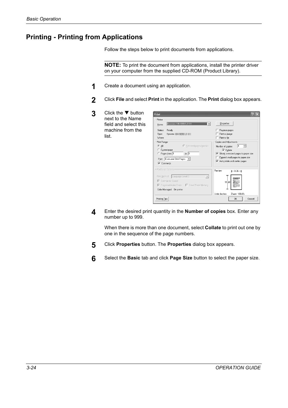 Printing - printing from applications, Printing - printing from applications -24 | TA Triumph-Adler DC 2325 User Manual | Page 110 / 229