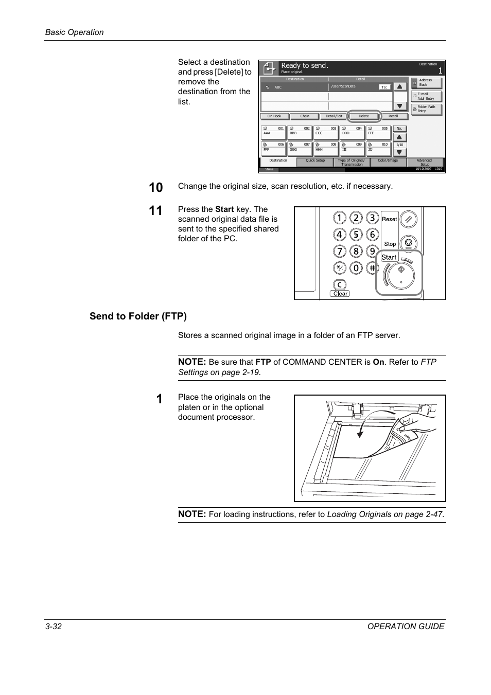 Send to folder (ftp), Ready to send | TA Triumph-Adler DC 2325 User Manual | Page 118 / 229