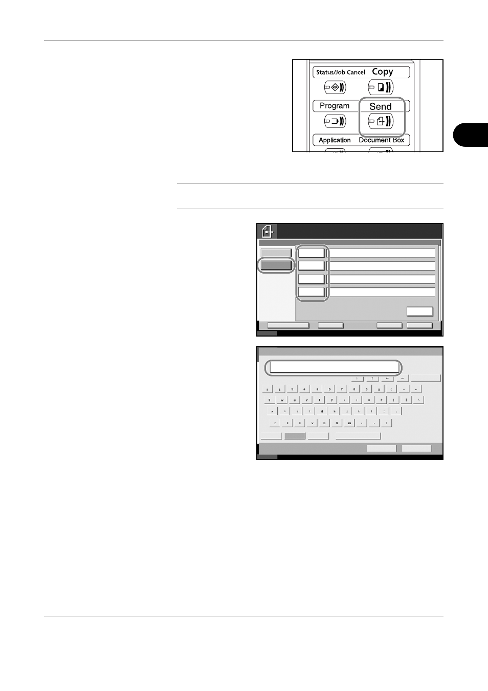 Basic operation operation guide 3-33, Press the send key, Press [folder path entry] and then [ftp | Enter the destination data and press [ok | TA Triumph-Adler DC 2325 User Manual | Page 119 / 229