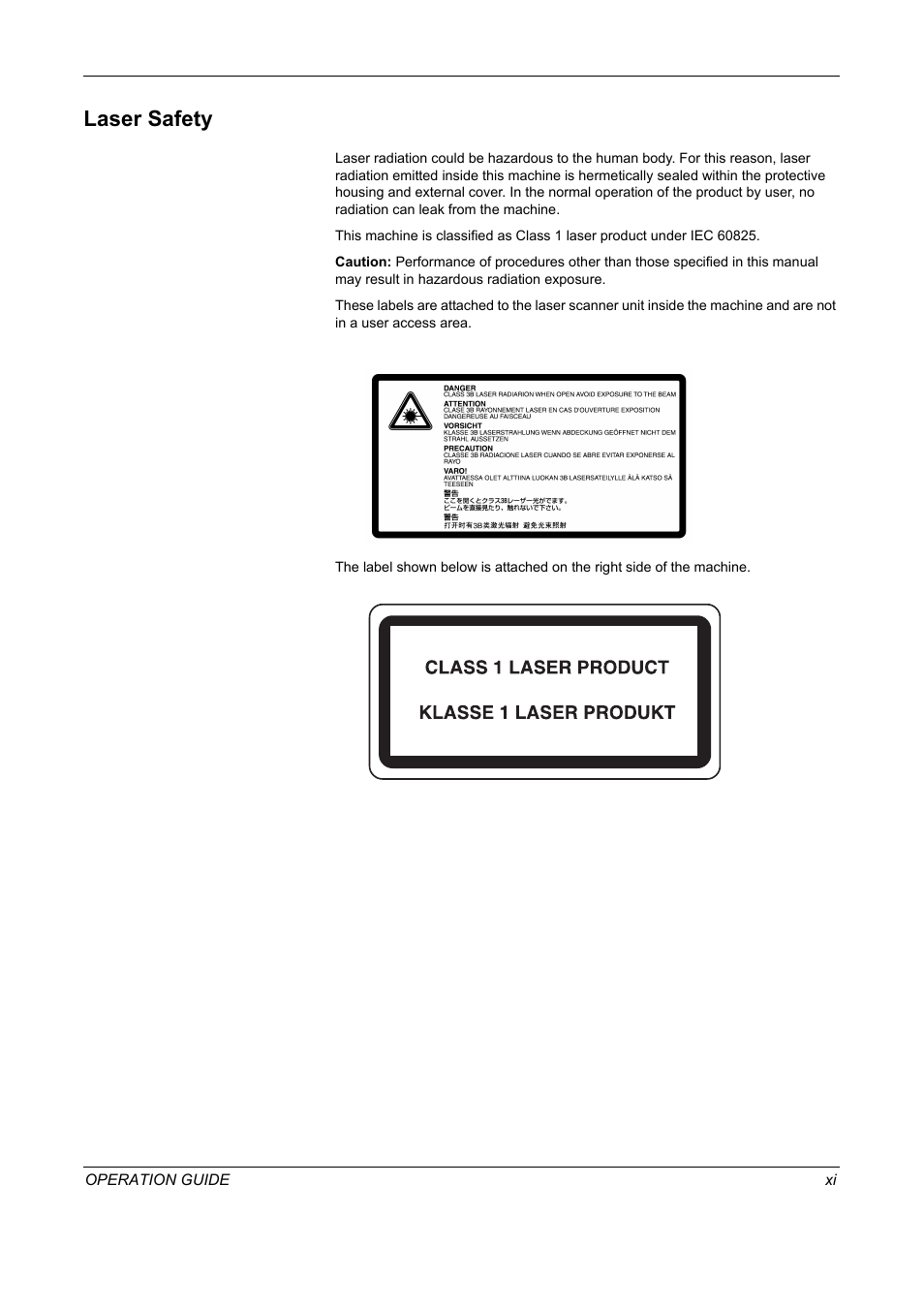 Laser safety | TA Triumph-Adler DC 2325 User Manual | Page 13 / 229