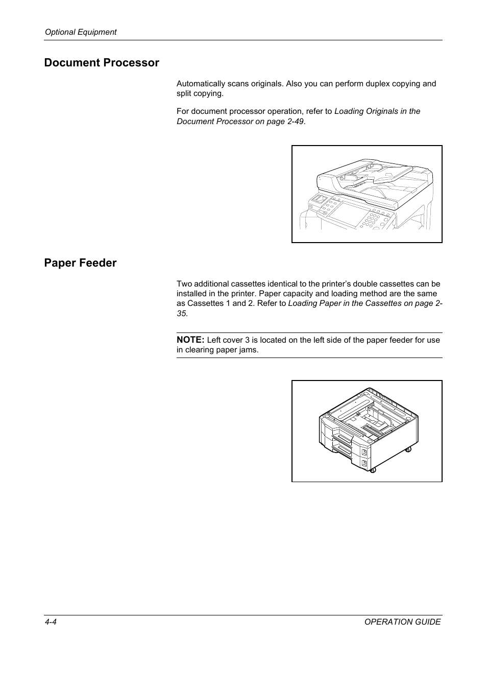 Document processor, Paper feeder, Document processor -4 paper feeder -4 | Document processor -4, Paper feeder -4 | TA Triumph-Adler DC 2325 User Manual | Page 156 / 229