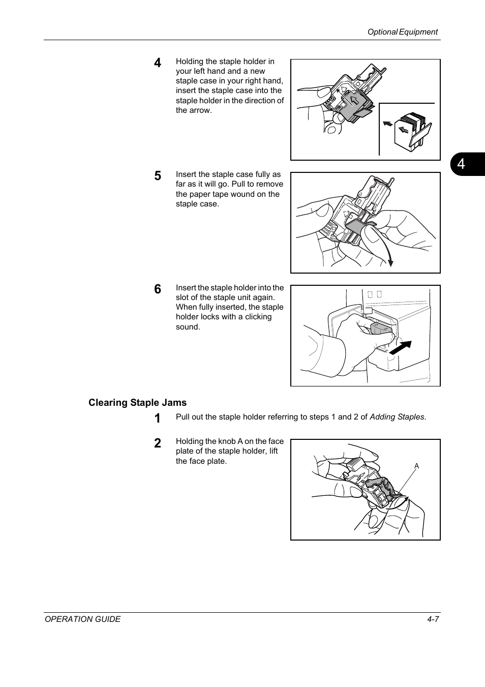 Clearing staple jams | TA Triumph-Adler DC 2325 User Manual | Page 159 / 229