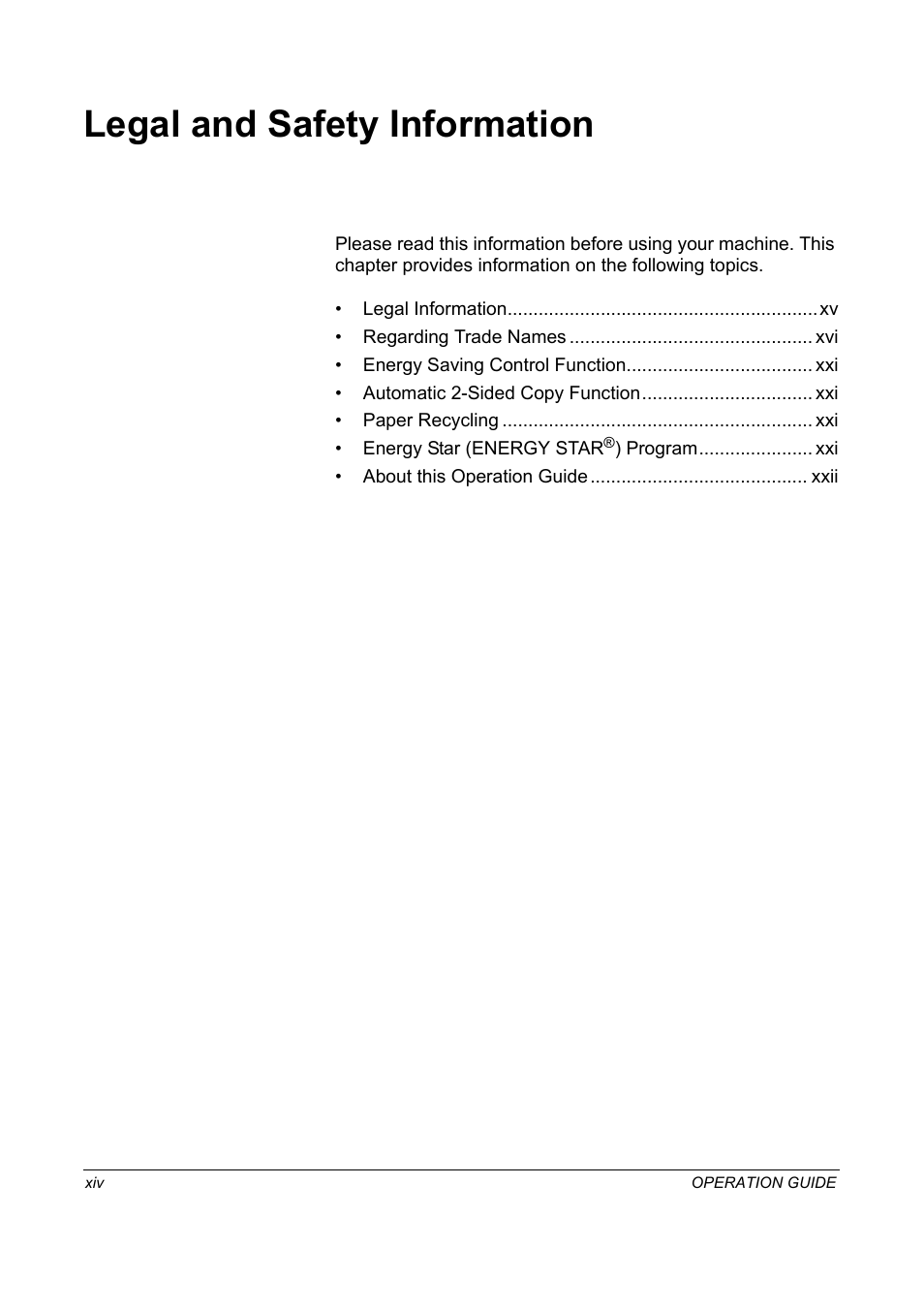 Legal and safety information | TA Triumph-Adler DC 2325 User Manual | Page 16 / 229
