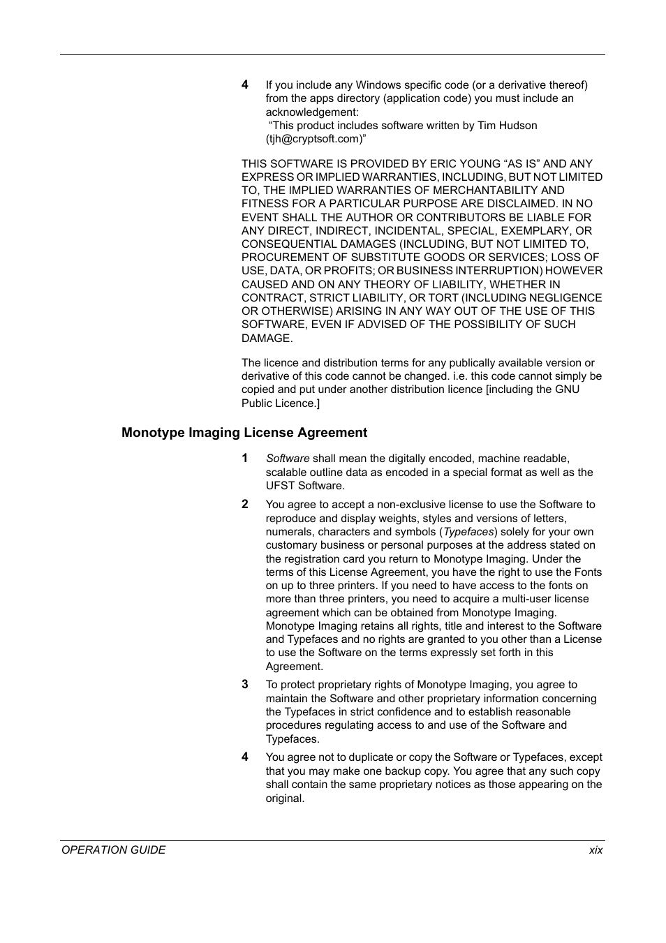 Monotype imaging license agreement | TA Triumph-Adler DC 2325 User Manual | Page 21 / 229