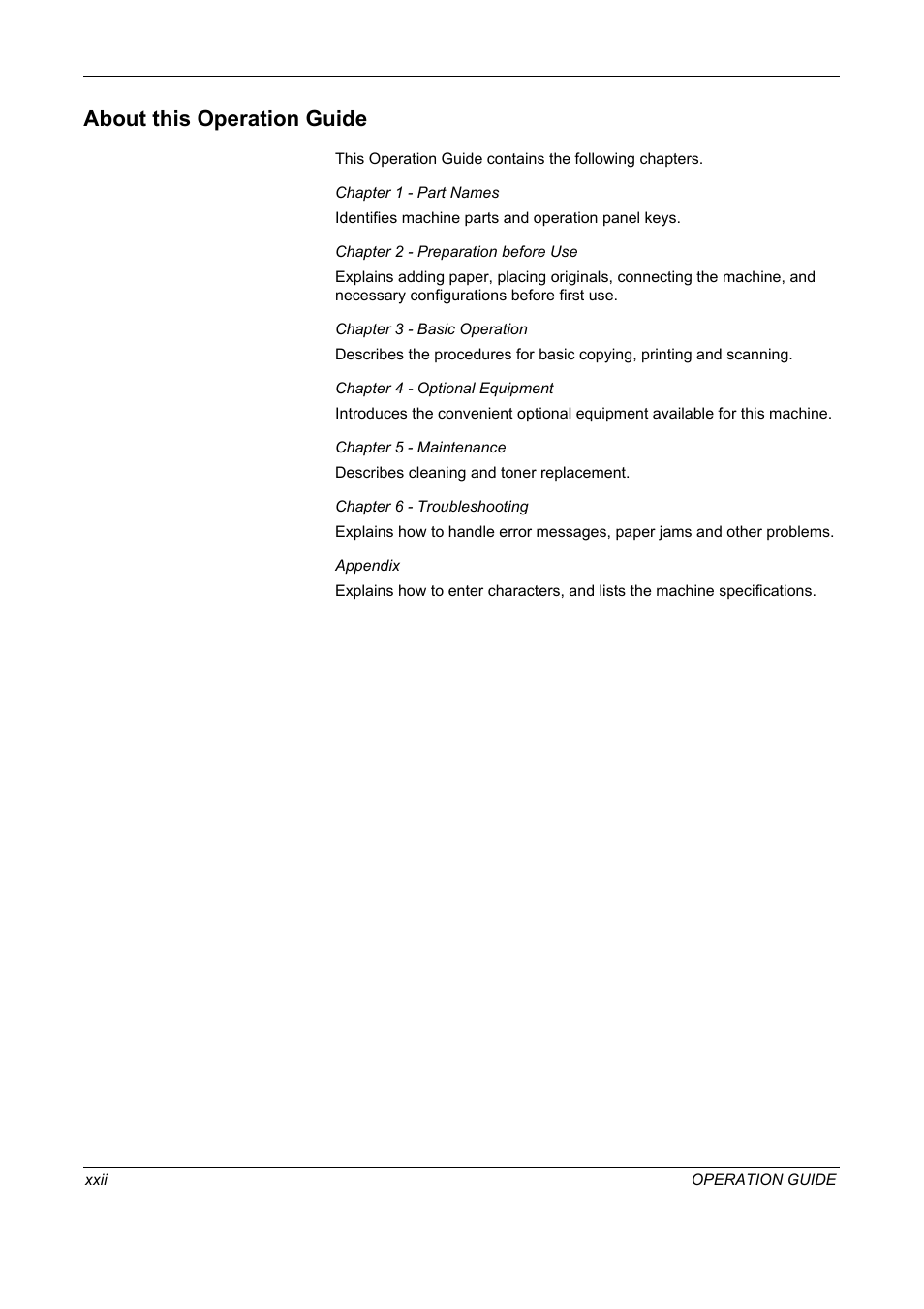 About this operation guide | TA Triumph-Adler DC 2325 User Manual | Page 24 / 229