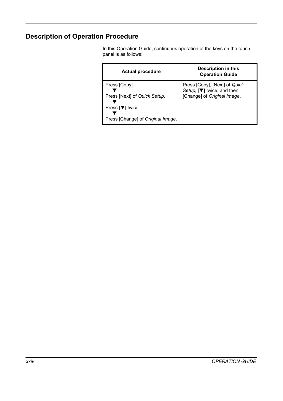 Description of operation procedure | TA Triumph-Adler DC 2325 User Manual | Page 26 / 229
