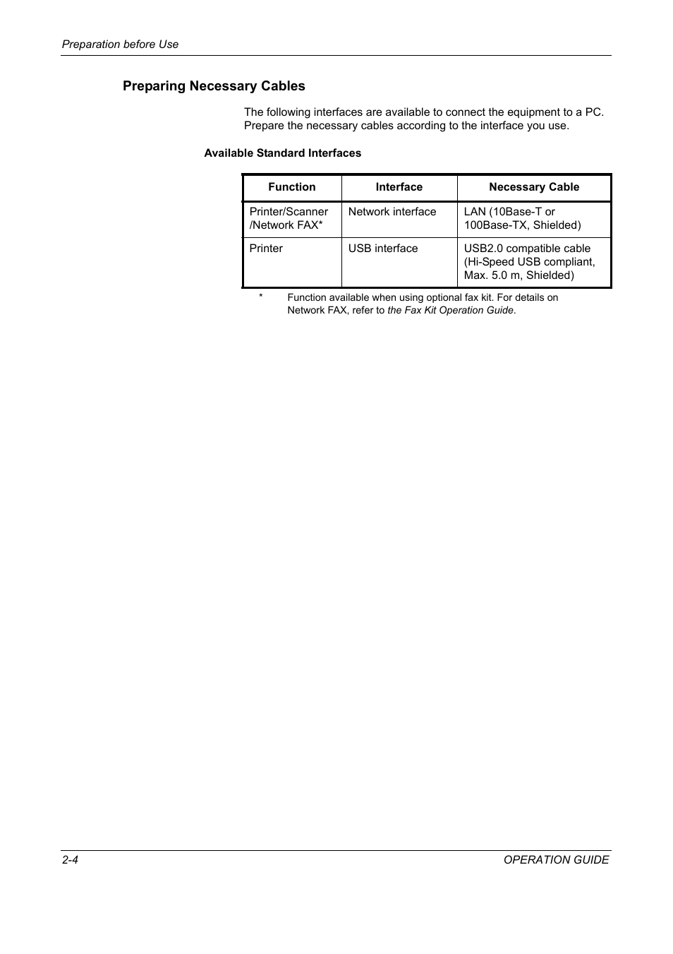 Preparing necessary cables | TA Triumph-Adler DC 2325 User Manual | Page 38 / 229